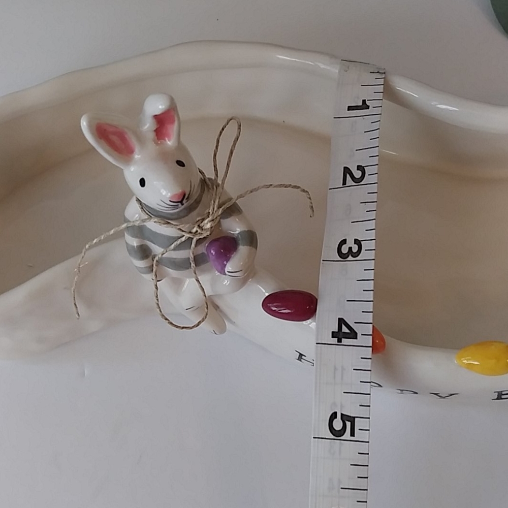 Blue sky clay works unique Easter bunny Nibbles  candy dish - Picture 11 of 11